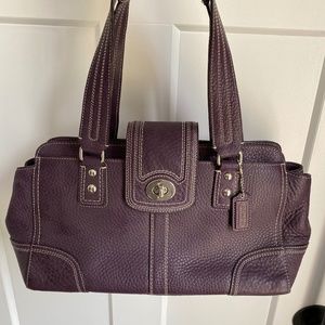 COACH Hampton Pebbled Leather Shoulder Bag